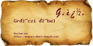 Gréczi Ábel névjegykártya